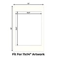 thumbnail image 2 of Antique White Picture Frame Mat for 12x18 Frames - Fits 11x14 Photos - 50 Mats, 2 of 7