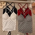 thumbnail image 1 of Camisola francesa de lunares para mujer, sexy, de verano, corta, sin espalda, 1 of 7