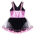 thumbnail image 4 of MSemis Girls Sequin Leotard Sparkly Strap Ballet Leotards Tutu Dress Ballerina Outfit Dance Costume Pink 12, 4 of 7
