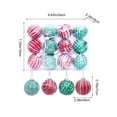 thumbnail image 2 of YingYouFu Christmas Balls Ornaments Set - Christmas Tree Decoration Ornaments Shatterproof Hanging Balls for Xmas Trees, Home, Party, Holiday Festive Decorations Set of 12pcs, 2 of 7