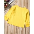 thumbnail image 5 of Inevnen Toddler Baby Girl Basic Plain Ruffle Cuff Long Sleeve T Shirts Tee Tops, 5 of 7