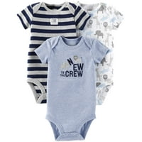 Short Sleeve Bodysuits, 3-pack (Baby Boys)