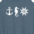 thumbnail image 3 of Instant Message - Nautical Symbols - Women's Racerback Tank Top, 3 of 6