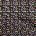 thumbnail image 1 of oneOone Polyester Spandex Black Fabric Circus Craft Projects Decor Fabric Printed By The Yard 56 Inch Wide-aC, 1 of 5