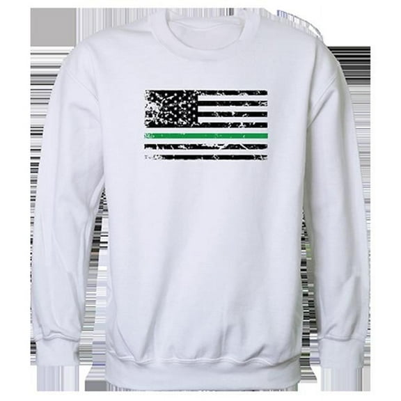 TGL Flag Graphic Crewneck Sweatshirt, White - Large