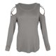 thumbnail image 5 of Camiseta Mujeres Strappy Hombro Tops Ajuste Flojo Mujer De Cumpleaños METRO Yinane blusa tops hombro frío, 5 of 8