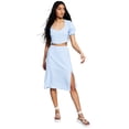 thumbnail image 2 of Now This Womens Side Slit Midi Skirt Chambray Blue XL, 2 of 2