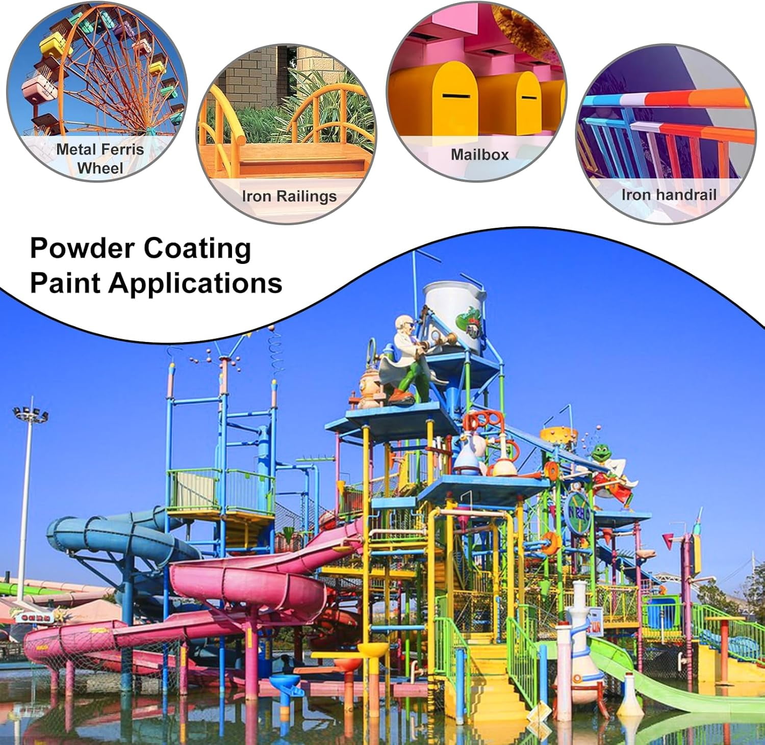 Powder Coating Paint for Metal Surfaces | Car Paint | Building Materials | Powder Paint for Steel Structures, Factories, Buildings, Playgrounds, Gardens (Rose Gold, 16 Ounce)