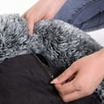 thumbnail image 3 of FEANDREA Cama de Perros, Cama para Mascotas, Diámetro de 50 cm, Cojín Central Extraíble y Lavable, Alfombra de Felpa, Gris Ombré, 3 of 5
