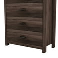 thumbnail image 6 of Generic Retro American Country Style Wooden Dresser with 5 Drawer, Storage Cabinet for Bedroom, Dark Walnut, 6 of 9