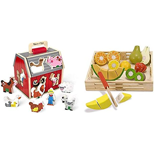 Melissa & Doug Take Along Sorting Barn & Cutting Fruit