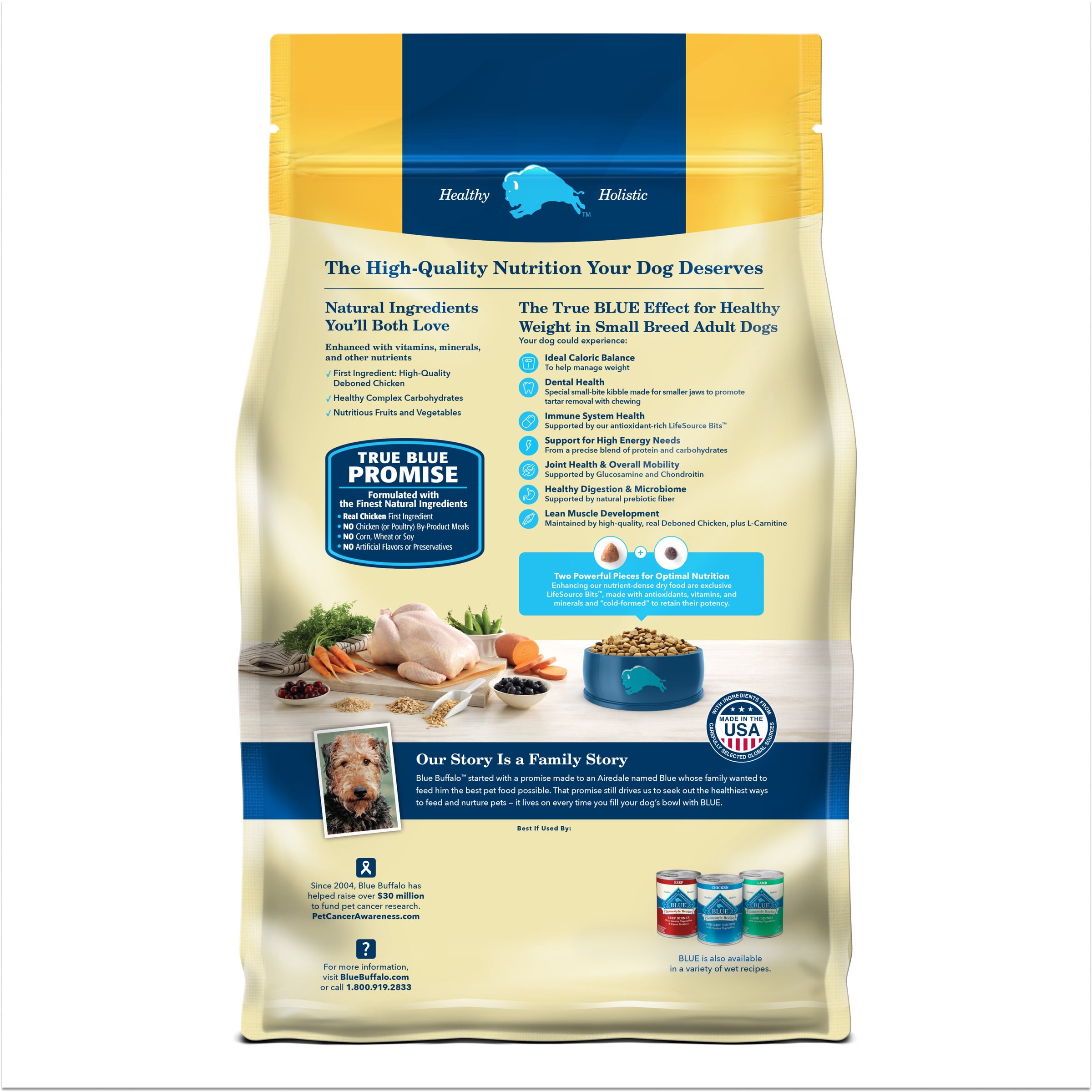 Blue Buffalo Life Protection Formula Adult Small Breed Healthy Weight Dry Dog Food, Chicken, 5 lbs.