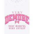 thumbnail image 3 of Spring/Summer Fashion Top - Very Demure Print Crew Neck T-Shirt - Short Sleeve, Regular Fit, Knit Polyester, Butterfly Knot, 3 of 7