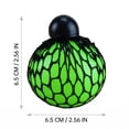 thumbnail image 3 of Relaxation Squeeze Toys Grape Burst Squishy Toy with Mesh Net and Popping Beads, 1 Piece, Green, for Relaxation, Sensory Toy, 3 of 6