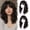 Chocolate Brown, variant on Layered Wavy Bob Wig with Bangs for Women, Wavy Texture, Layered Cut, Bob Cut, Fringe, Adjustable Cap, for women seeking a wearable way to update their hairstyle during personal hair styling,Wine Red