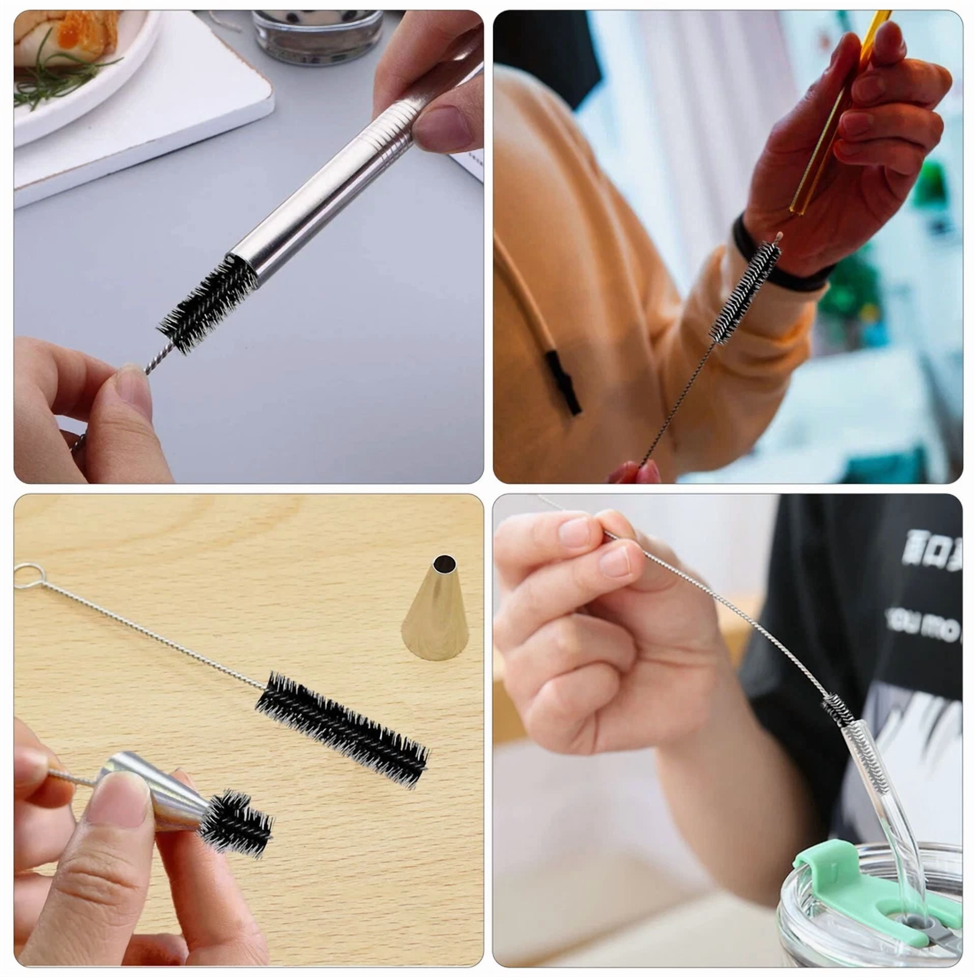 12Pcs Glass Bottle Pipe Cleaner Brush Set, Different Diameter Tube Straw Brush