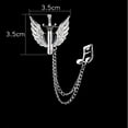 thumbnail image 3 of Men Brooch Pin Creative Vintage Chain Lapel Brooch Pin Collar Pin Suit Brooch, 3 of 6