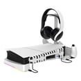 thumbnail image 4 of PS5 Slim Horizontal Stand with Cooling Fan & Dual Controller Charger - RGB Light Effects, Space-Saving Design for Disc & Digital Editions | PS5 Slim Accessories, 4 of 5
