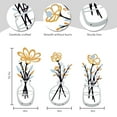 thumbnail image 4 of Metal Wall Art Decor Rustic Home Decor Modern Farmhouse Dining Room Housewarming Gifts Minimalist Flower Wall Decors for Livingroom Bathroom Bedroom 3PCS Design 7, 4 of 6