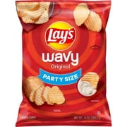 2x-Lay's Wavy Potato Chips Original 13 Oz(packaging may vary)
