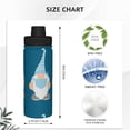 thumbnail image 3 of Picia Nurse Doctor Gnomes Pattern Water Bottle 18 oz Stainless Steel Insulated Bottles With Handle Leak Proof Gym Sport Water Jug BPA-free insulated kettle For Men Women Adults, 3 of 7