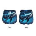 thumbnail image 3 of Pofeuu Colorful Ocean Whale Print Women's Athletic Shorts Running Workout Shorts Tummy Control Quick Dry Gym Shorts with Pockets Double layer sports shorts-XX-Large, 3 of 7