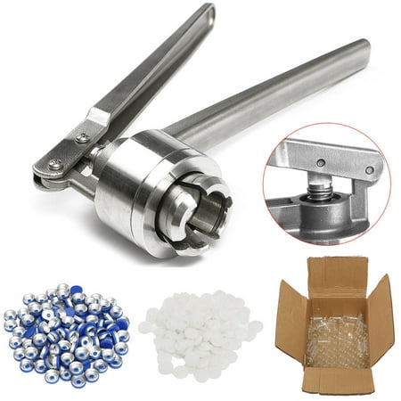 Hand Operated Crimpers - 20mm Manual Crimper Hand Sealing Flip Off Caps Machine W/ 100 Vials+Stopper+Cap Set
