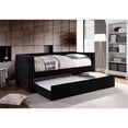 thumbnail image 2 of Bowery Hill Upholstered Black Daybed Rectangular Nailhead Trim 87.63" x 43" x 34.25" Unassembled, 2 of 8