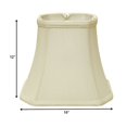 thumbnail image 2 of 16" Ivory Slanted Rectangle Bell Monay Shantung Lampshade, 2 of 5