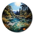 thumbnail image 2 of Designart "Azure Mirrors on the River II" Lakes & Rivers Oversized Wall Clock, 2 of 5