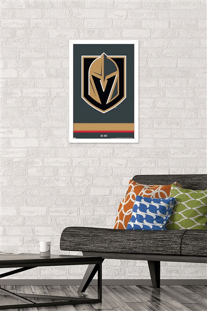 NHL Vegas Golden Knights - Logo 21 Wall Poster, 14.725" x 22.375", Framed