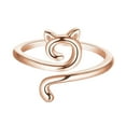 thumbnail image 1 of Hearth & Gear Yarn Ring Cat Kitty Ears Adjustable Size Crochet Ring Beginner Knitting Crocheting Crochet Tension Regulator Tool Finger Ring Gold Rose Gold Ring Cat Rings 10 Piece Set Punk Rings for, 1 of 7