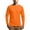 Orange, variant on DeHolifer Men's T-Shirts Solid Color Sunscreen Lightweight Breathable Crewneck Casual Long Sleeve Base T-Shirts Red L