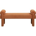 thumbnail image 3 of Meridian Furniture Stefano Cognac Fabric Bench, 3 of 32