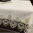thumbnail image 6 of Luxury Tablecloth Embroidery Lace Rectangle Table Cover Flower Elegant Hollow Out Table Cloth Towels Dining Table Decoration (151K,85x145cm), 6 of 7