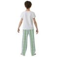 thumbnail image 5 of FORMRS Kids Pajama Pants with Pockets Size 6-8Y Boys Lounge Sleep Bottoms, Green Stripe Pattern, 5 of 8