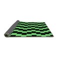 thumbnail image 2 of Ahgly Company Indoor Rectangle Abstract Emerald Green Modern Area Rugs, 2' x 4', 2 of 4