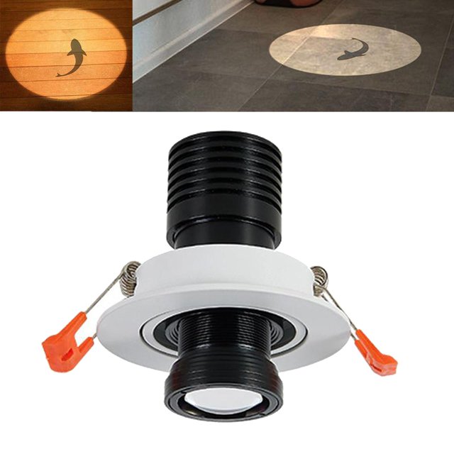 Lámpara de proyección LED de aleación de aluminio 4000K Instalación fácil estable para Hotel, decoración del , puesta en de tiempo de tiempo de Estilo 1 1Pescado