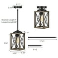 thumbnail image 3 of DEWENWILS Farmhouse Pendant Lighting for Kitchen Island, Metal Rustic Hanging Light Fixtures for Dining Room, E26 Base, Grey, 3 of 8