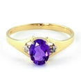 thumbnail image 2 of Galaxy Gold 18K Yellow Gold Ring with Genuine Natural Diamonds and Purple Amethyst (8), 2 of 6