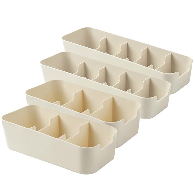 Drawer Organizer Tray Divided: 4PCS Cute Drawer Tray Divider Underwear Organizer