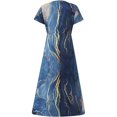 thumbnail image 5 of QJUHUNG Robe Midi Formelle pour Femmes Soirée Été Col en V Manches Courtes T-Shirt Soirée Invité de Mariage Style Asymétrique B-8 Cocktail Gris_i L, 5 of 5
