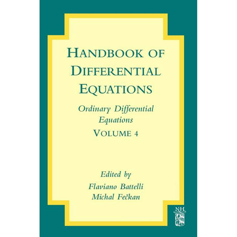Handbook of Differential Equations Ordinary Differential Eq Handbook