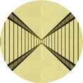 thumbnail image 1 of Ahgly Company Machine Washable Indoor Round Transitional Sun Yellow Area Rugs, 6' Round, 1 of 7