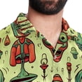 thumbnail image 5 of Alien Men's Poplin Shirt, Casual Short Sleeve Printed Button Down Summer Beach Unisex Shirts, 5 of 6