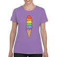 thumbnail image 2 of Rainbow Delight Ice Cream Cone Women's T-shirt, 2 of 3