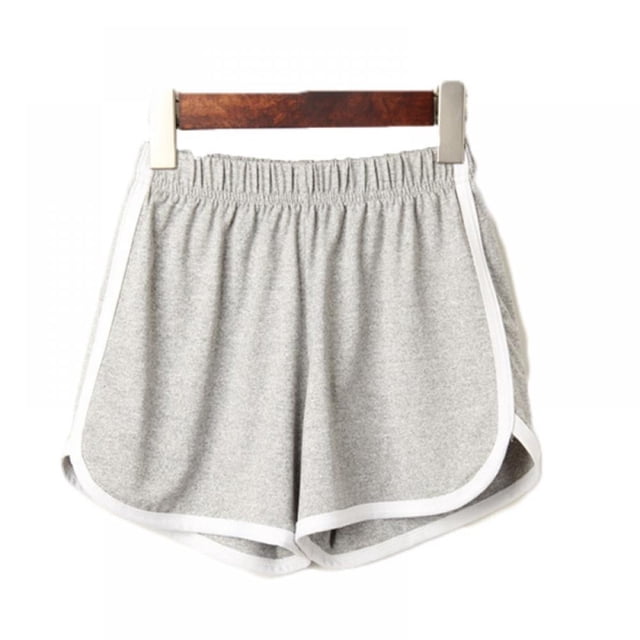 Pantalones cortos casuales de rayas de cintura alta para mujer, para playa, deportes, correr, yoga, cintura elástica