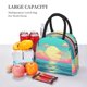 thumbnail image 5 of Disketp Retro Palm Beach Sunset Bolsa Térmica para Almuerzo, Lonchera con Abertura Amplia y Gran Capacidad, Organizador Reutilizable para Mujeres, Hombres y Adultos, 5 of 6