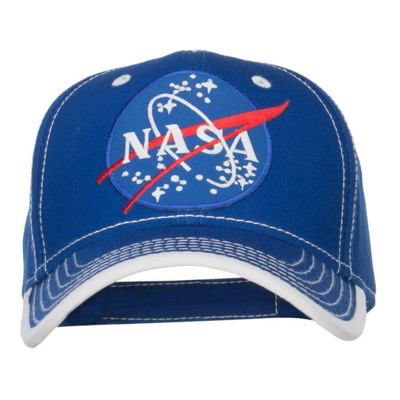 NASA Lunar Patched Cotton Twill Cap - Royal White OSFM
