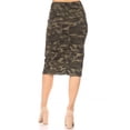 thumbnail image 5 of Be-Girl Women's Camouflage Knitted Denim Pencil Skirt, Ribbed Detail - SG-79024, 5 of 5
